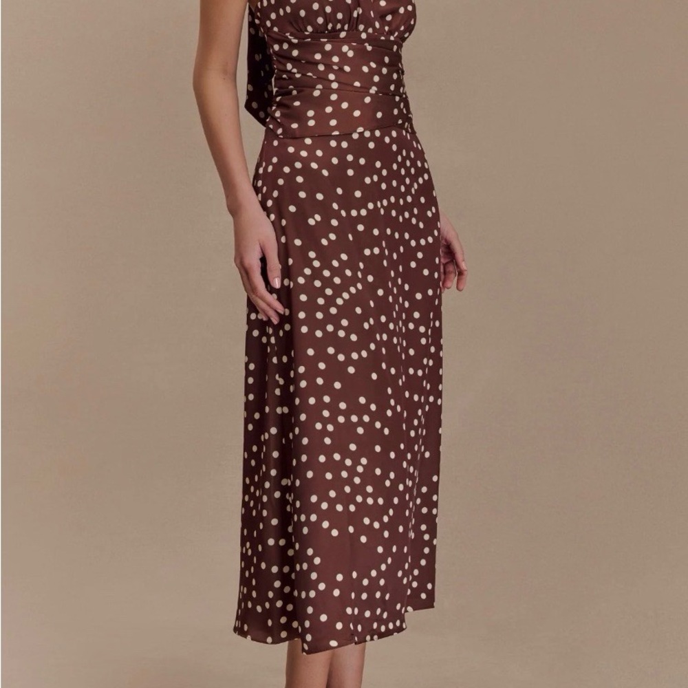 Meshki Marguerite Satin Halter Dress (xxs, nwt)